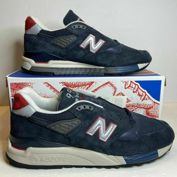 New Balance 998 J Crew X Navy Men's Suede Sneakers - Picture 3 of 8